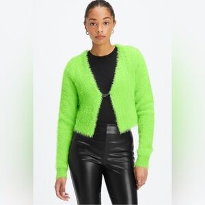 Fabletics Crop Green Cardigan NWT MEDIUM
